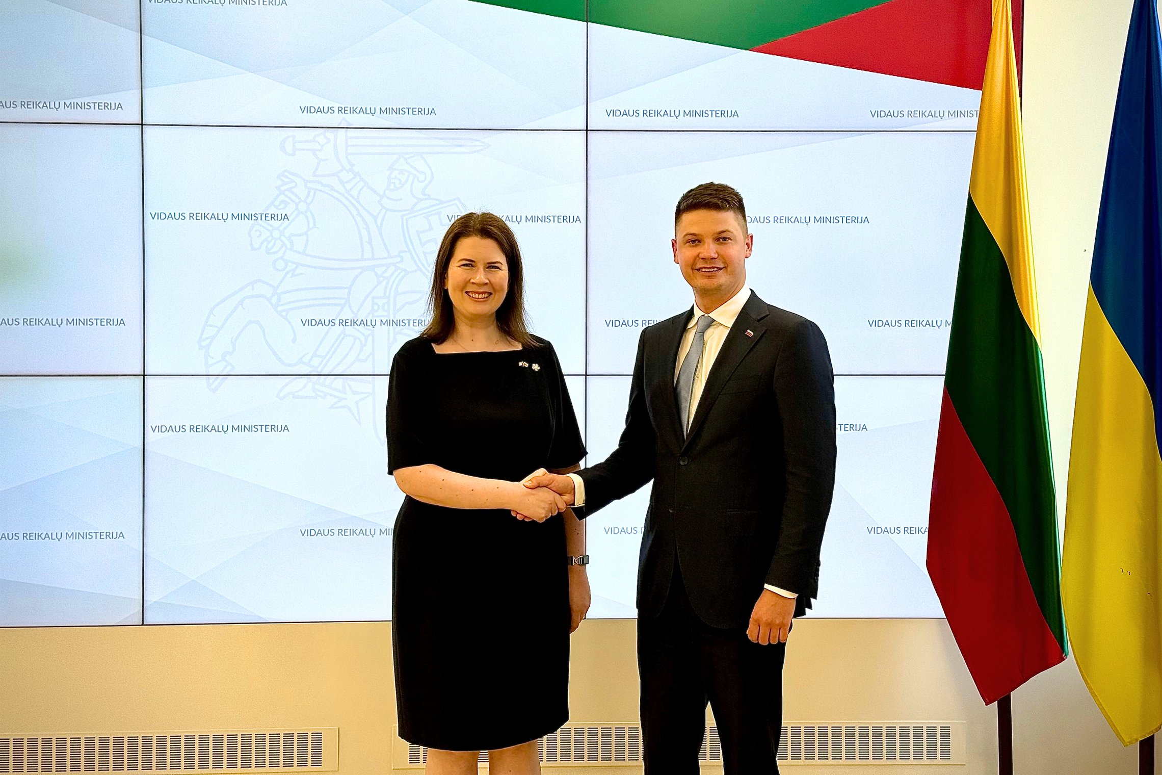 Lietuva rengiasi pirmininkauti ES Tarybai: ministras M. Katelynas su Airijos ambasadore aptarė prioritetus ir pasirengimą