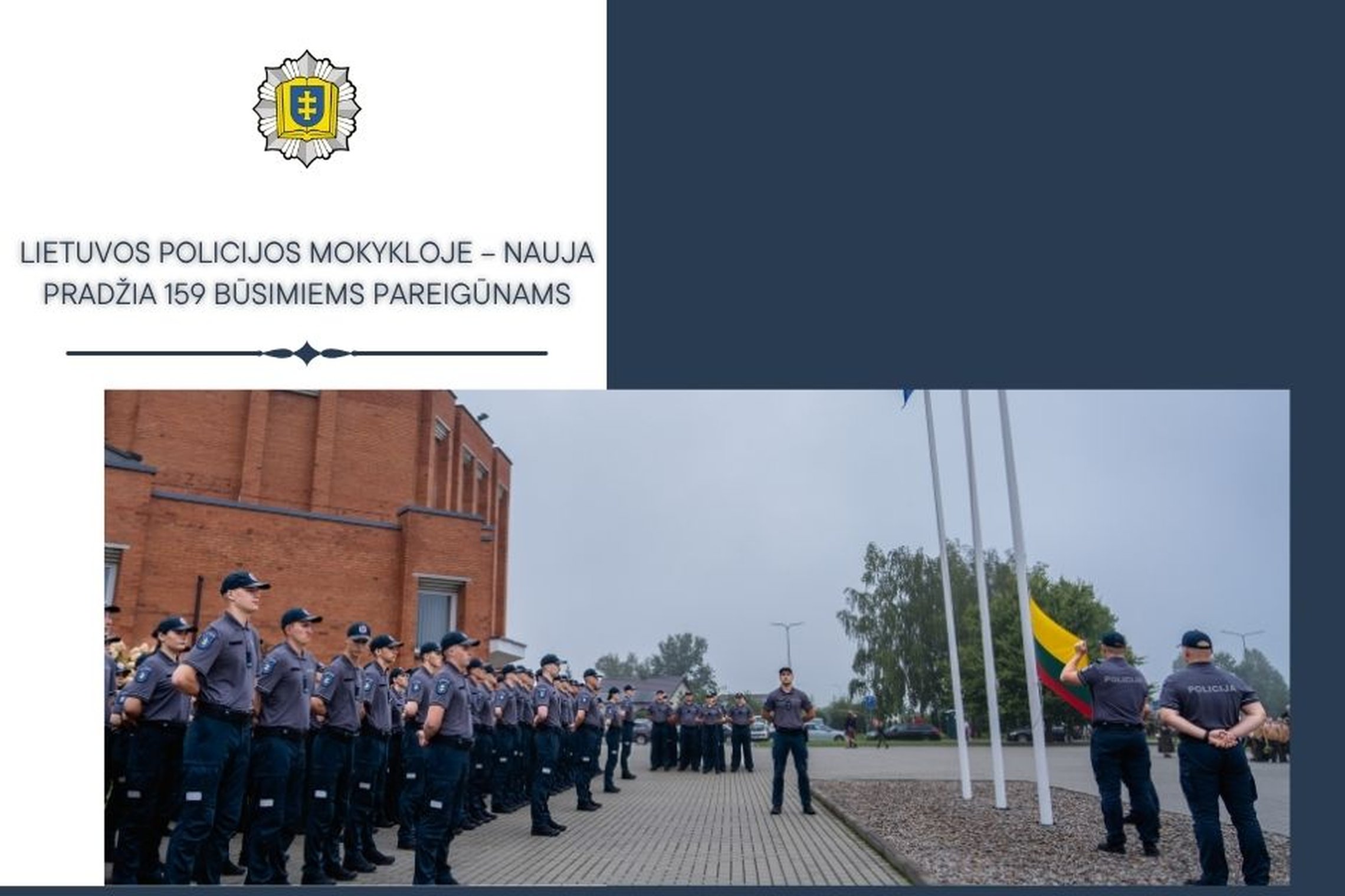 Naujuosius mokslo metus pradeda 159 būsimi pareigūnai