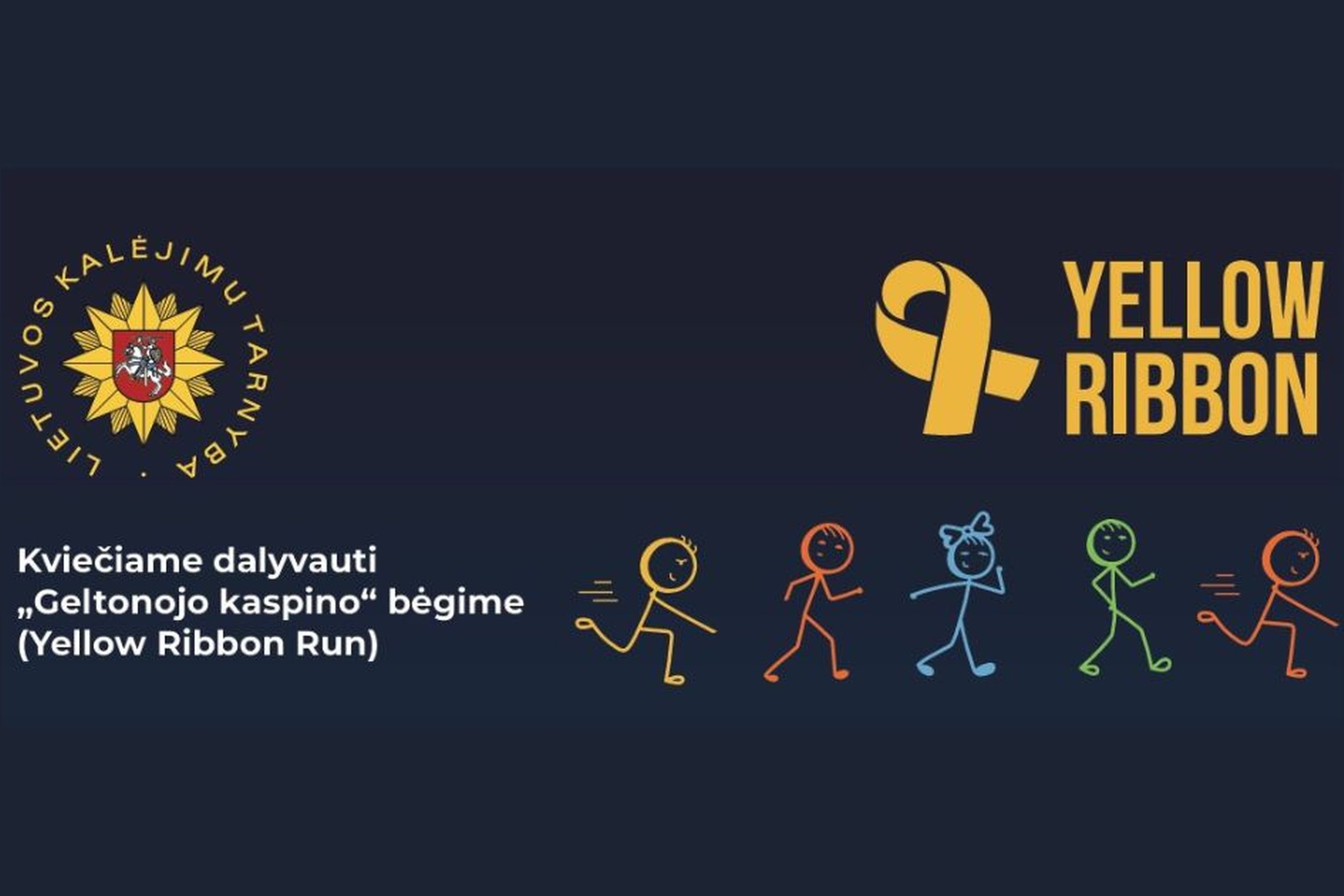 Kviečiame dalyvauti "Geltonojo kaspino" bėgime (Yellow Ribbon Run)