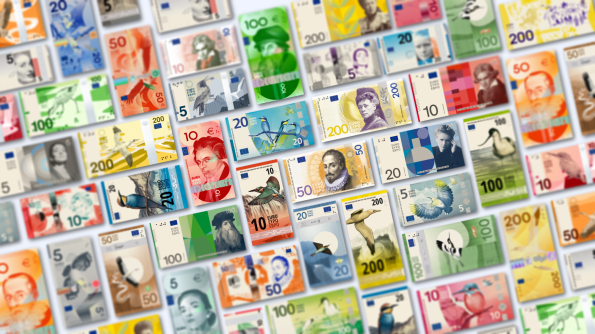 ECB pristato atrinktus naujų eurų banknotų dizainus ir pradeda viešosios nuomonės tyrimą