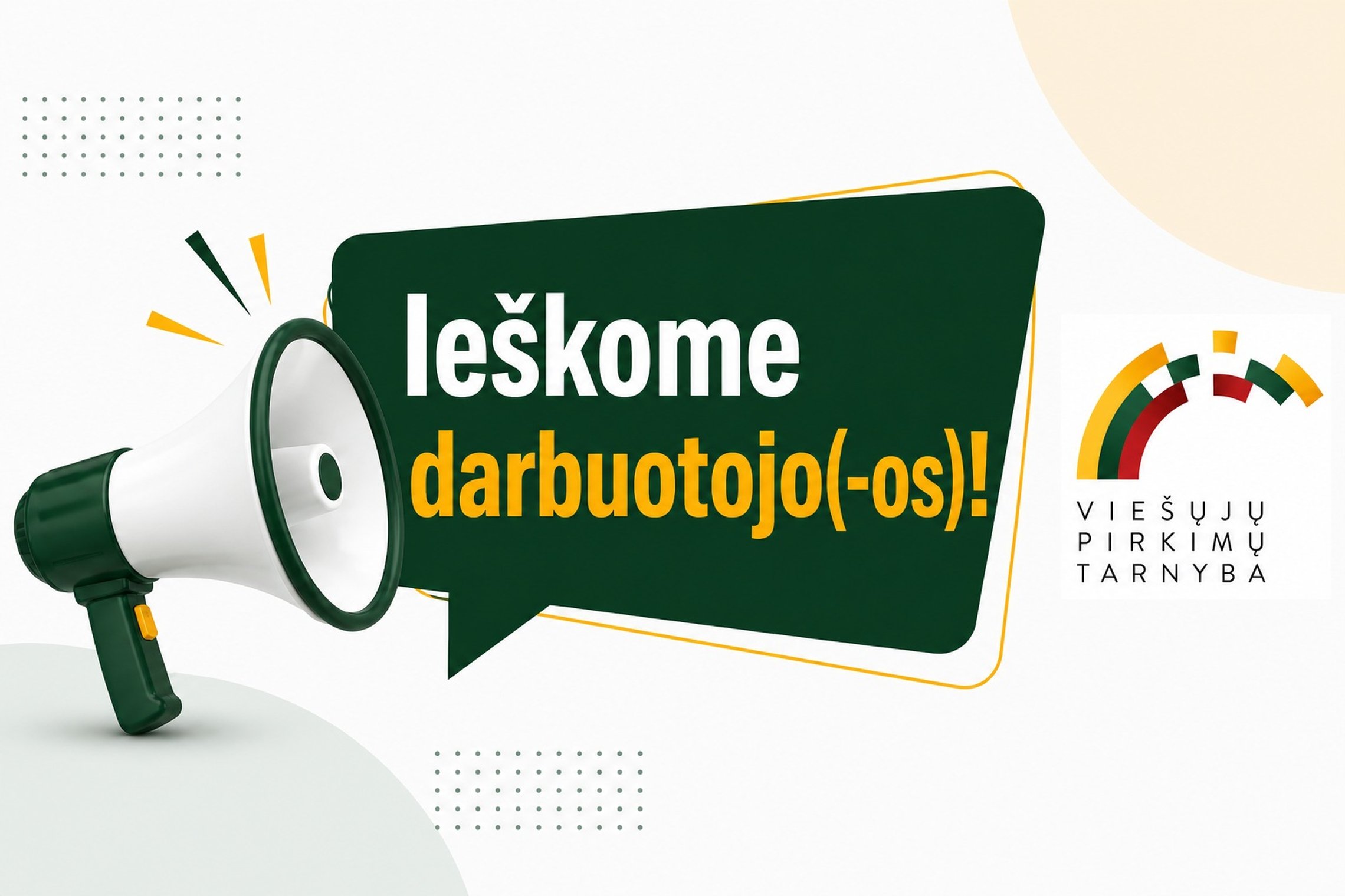 Prisijunkite prie Viešųjų pirkimų tarnybos komandos! Priežiūros skyrius ieško patarėjo (karjeros valstybės tarnautojo)