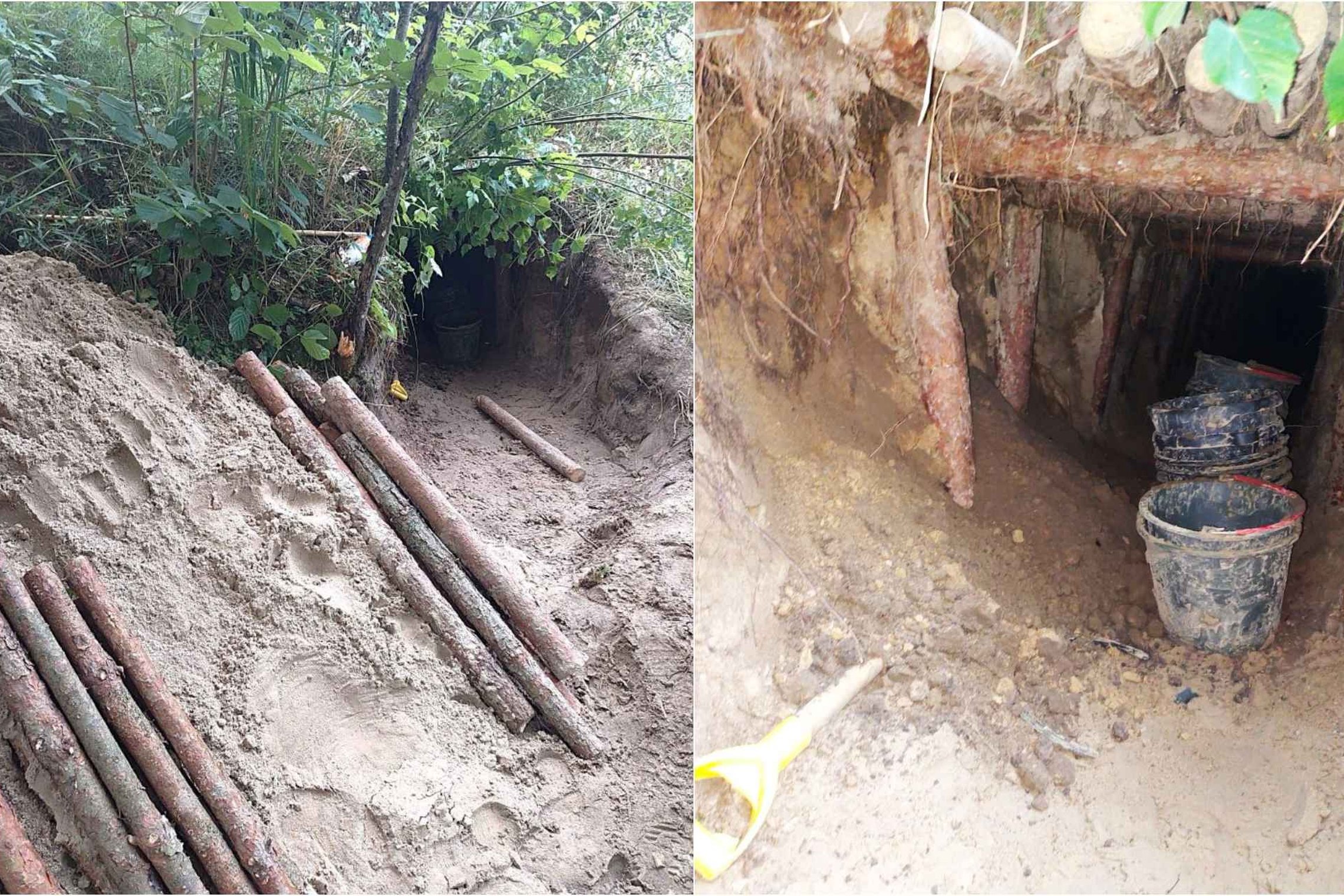 Pasieniečiai nutraukė dar vieno neteisėtų migrantų iš Baltarusijos požeminio tunelio statybą (video, foto)