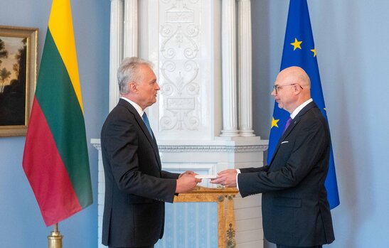 Prezidentas įteikė skiriamuosius raštus Lietuvos ambasadoriams Egipte, Belgijoje ir Norvegijoje