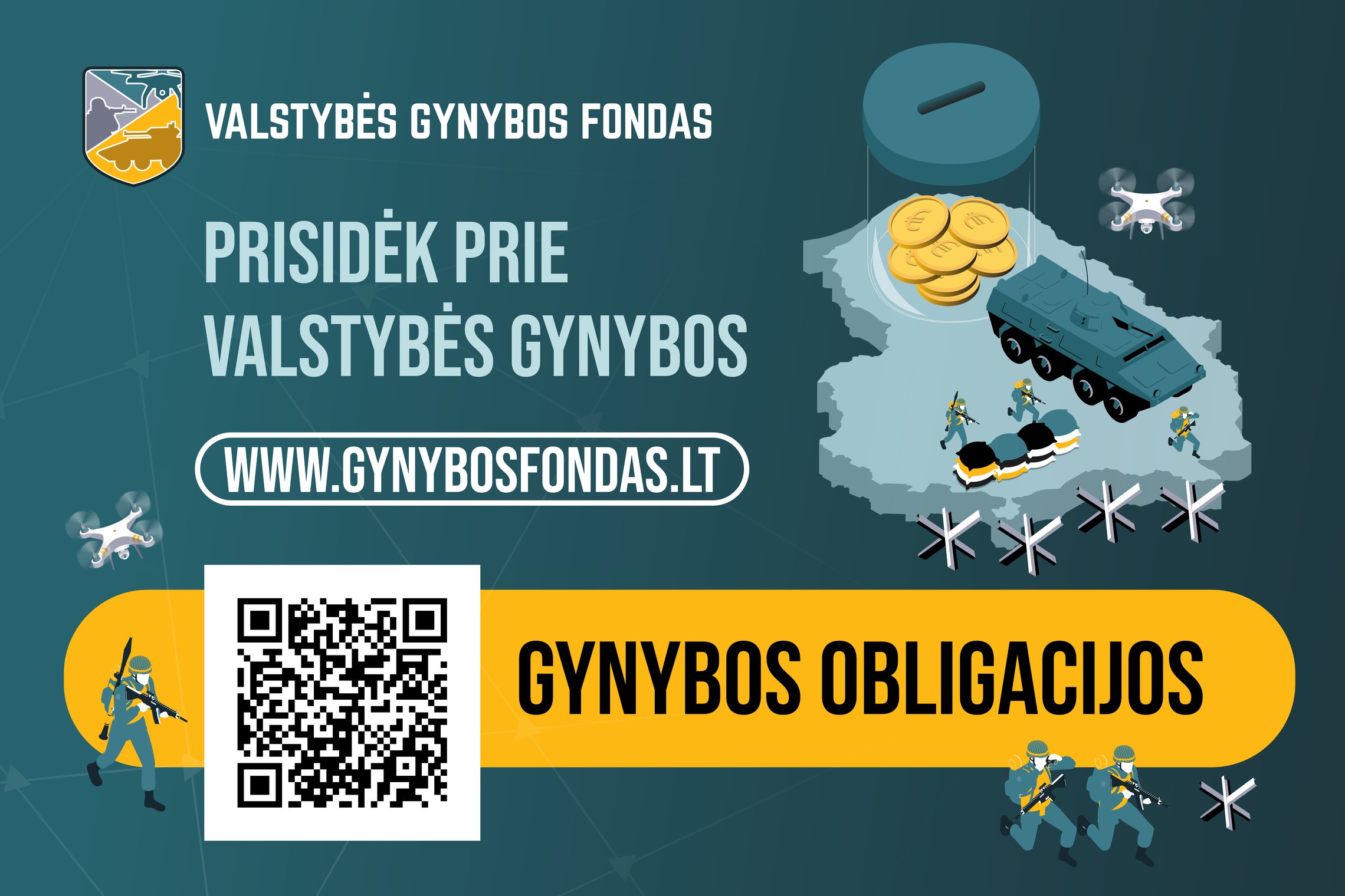 Gynybos obligacijų išplatinta už 47,4 mln. eurų