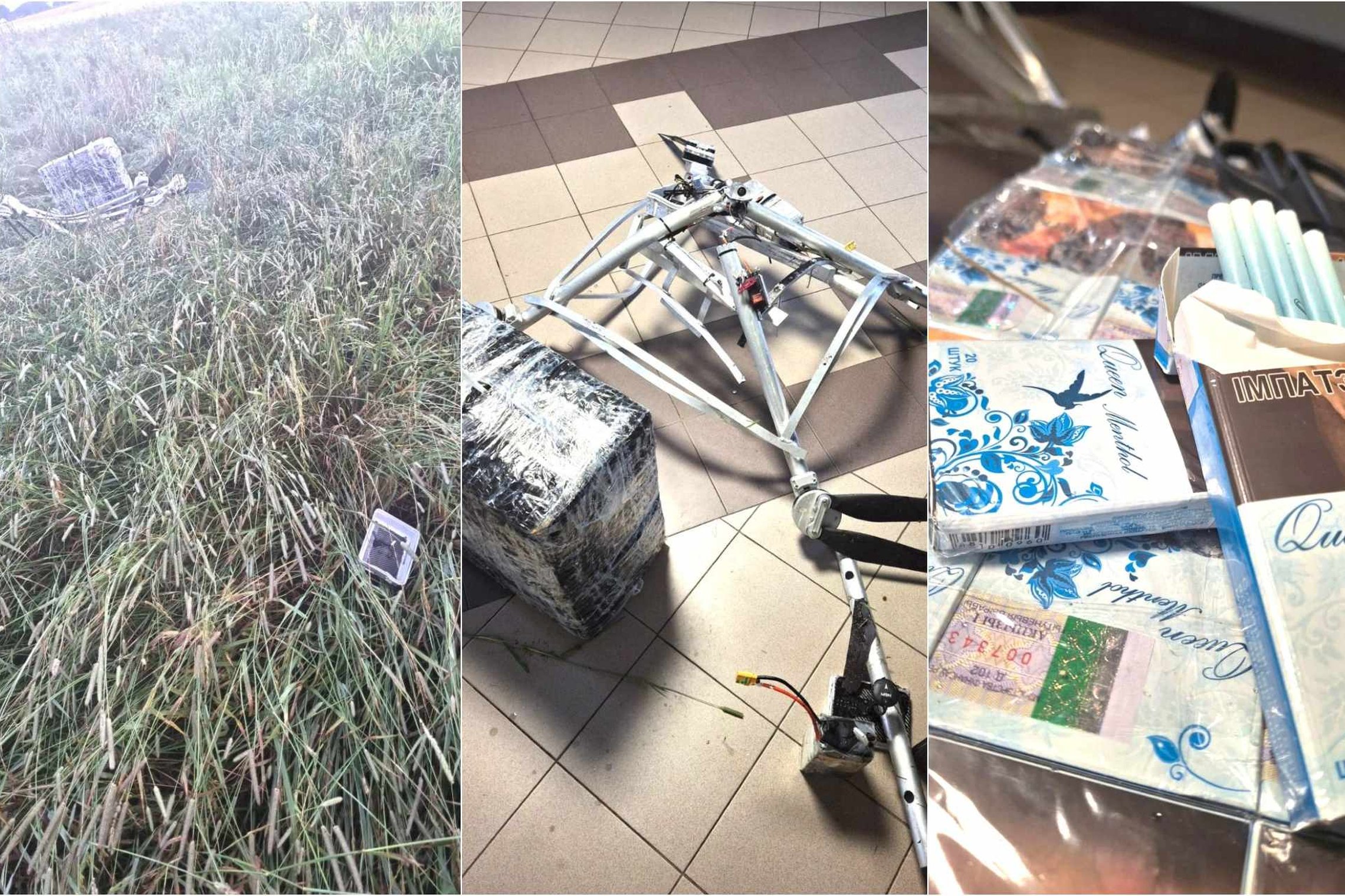Pasieniečiams perėmus kontrabandininkų skraidyklės su rūkalais valdymą, ši tėškėsi į žemę (foto)