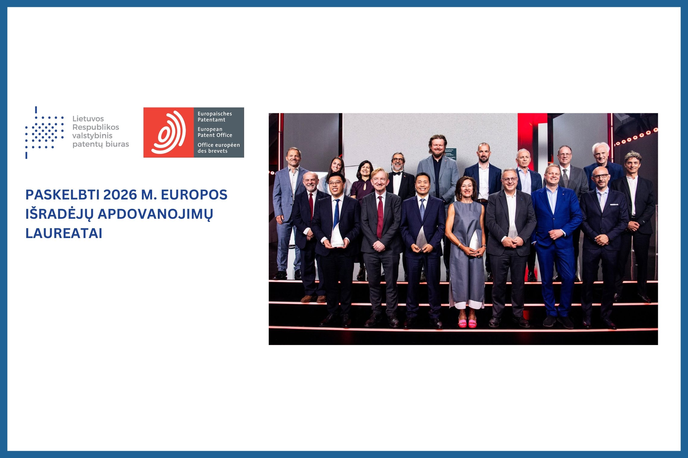 Paskelbti 2026 m. Europos išradėjų apdovanojimų laureatai