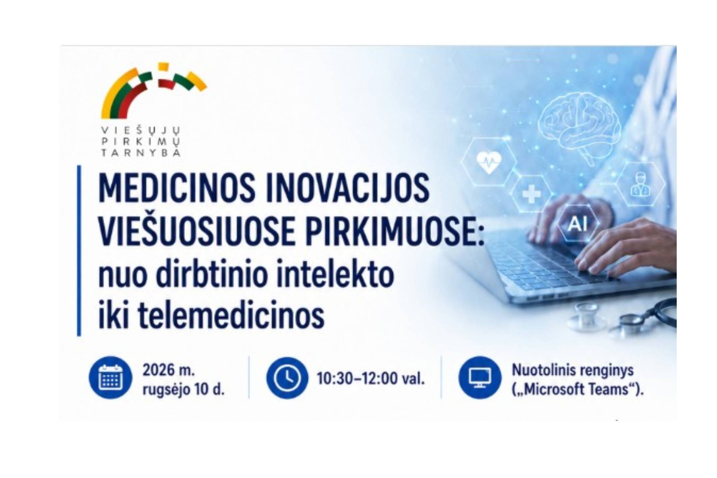 Medicinos inovacijos viešuosiuose pirkimuose: nuo dirbtinio intelekto iki telemedicinos