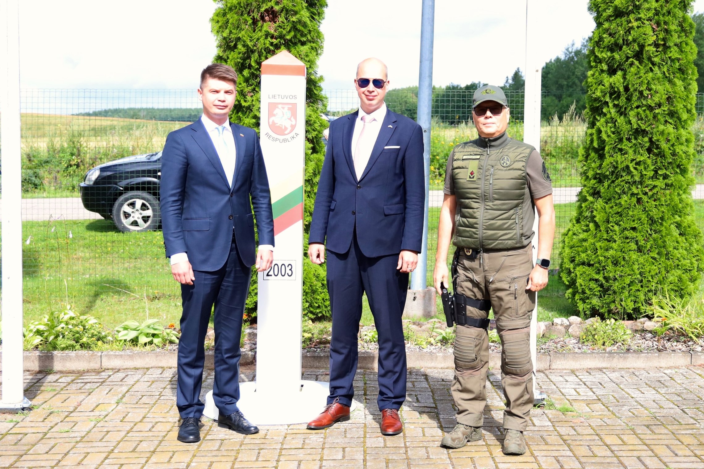 Estijos vidaus reikalų ministras lankėsi Lietuvos ir Baltarusijos pasienyje (FOTO)