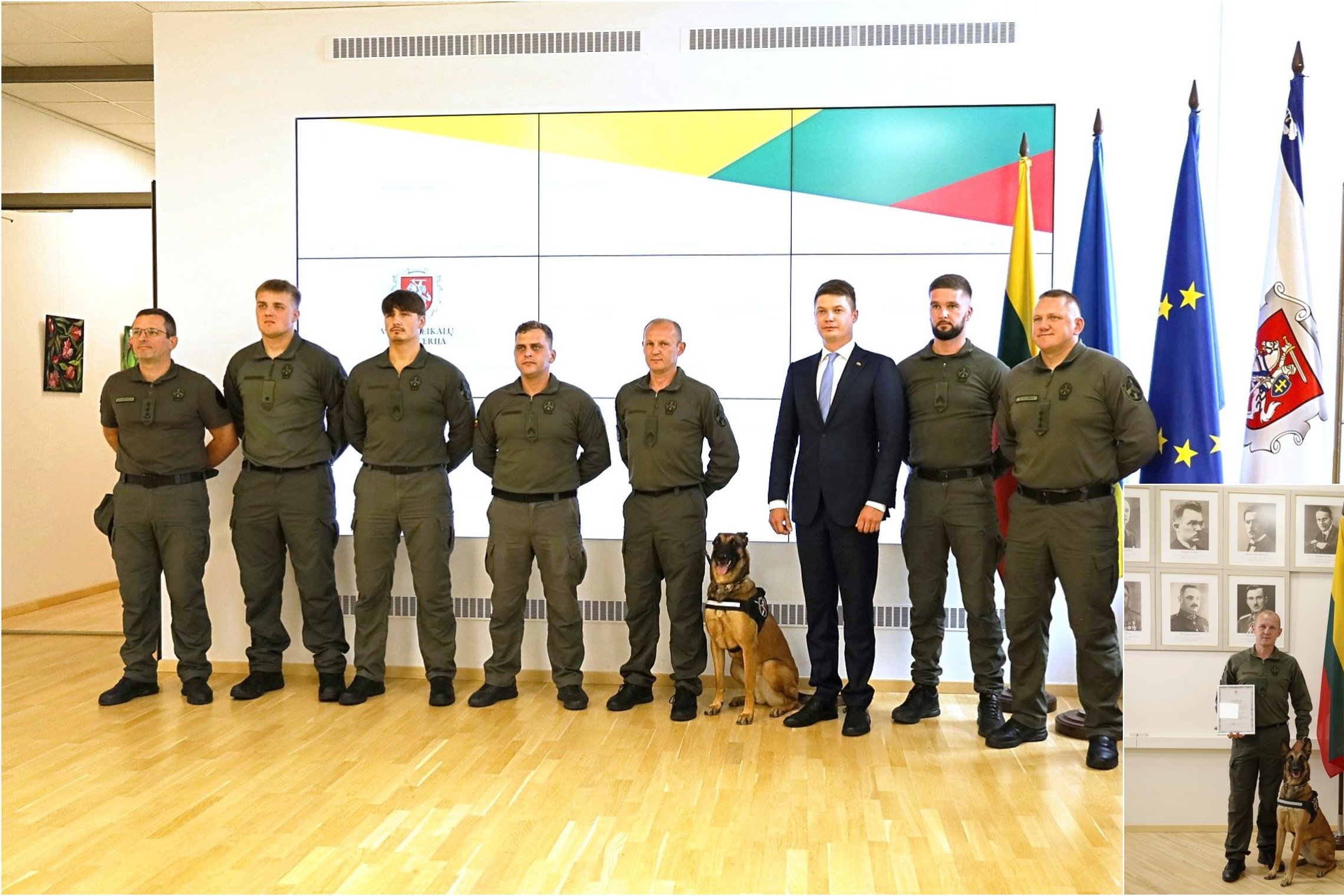 Vidaus reikalų ministerijoje už pagalbos misiją Latvijoje pagerbti Lietuvos pasieniečiai (foto)