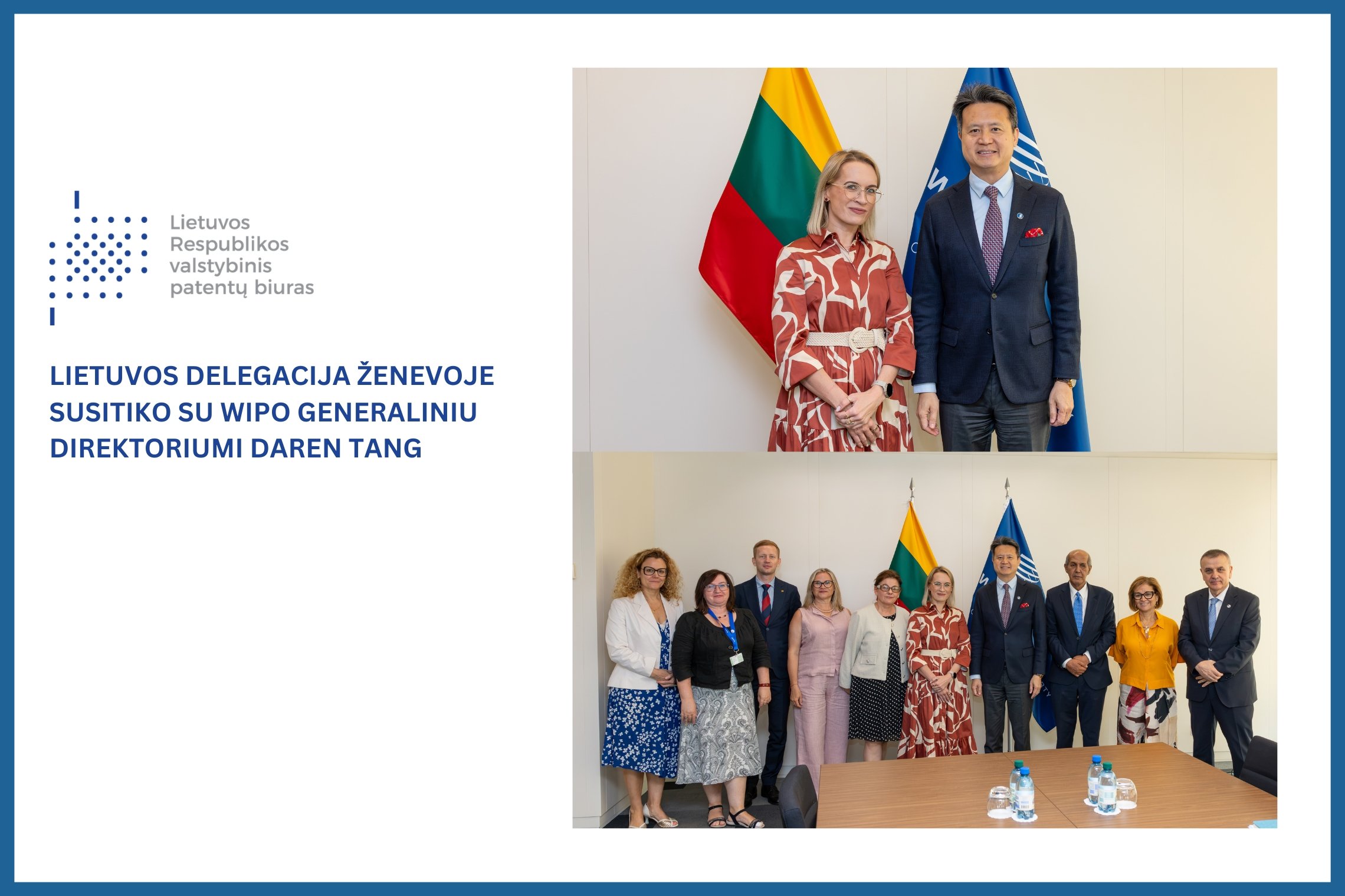Lietuvos delegacija Ženevoje susitiko su WIPO generaliniu direktoriumi Daren Tang