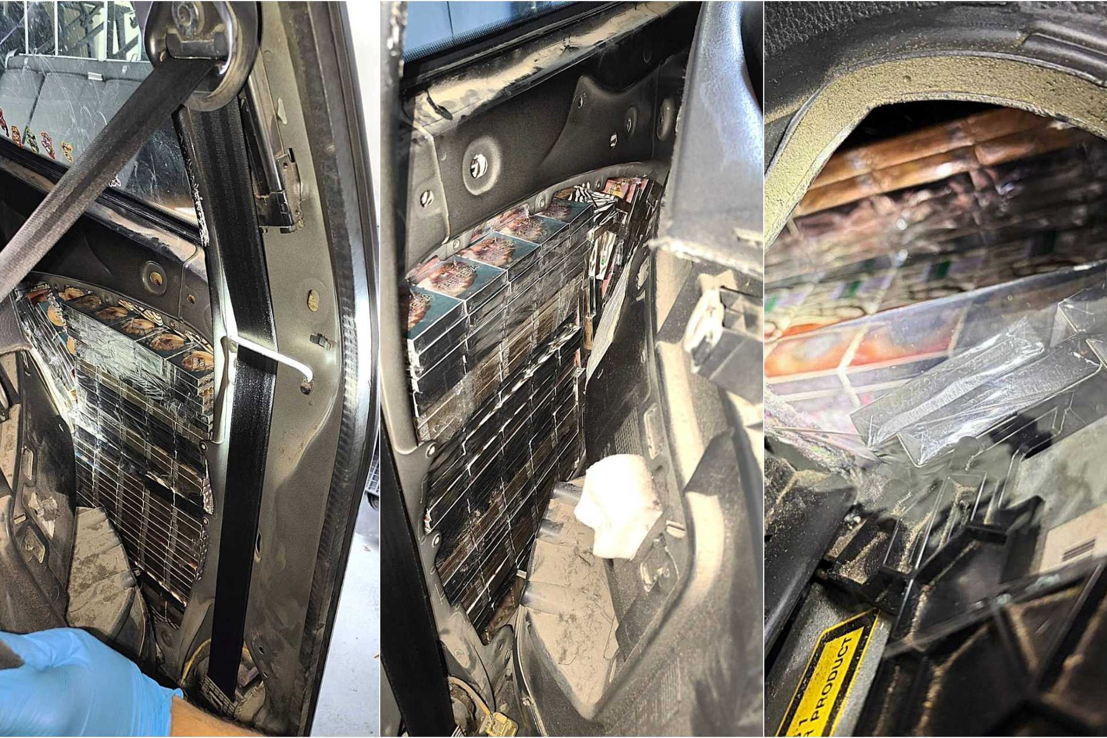 Dieveniškių kilpoje sustabdytame 30-metės automobilyje – baltarusiškos cigaretės (foto)