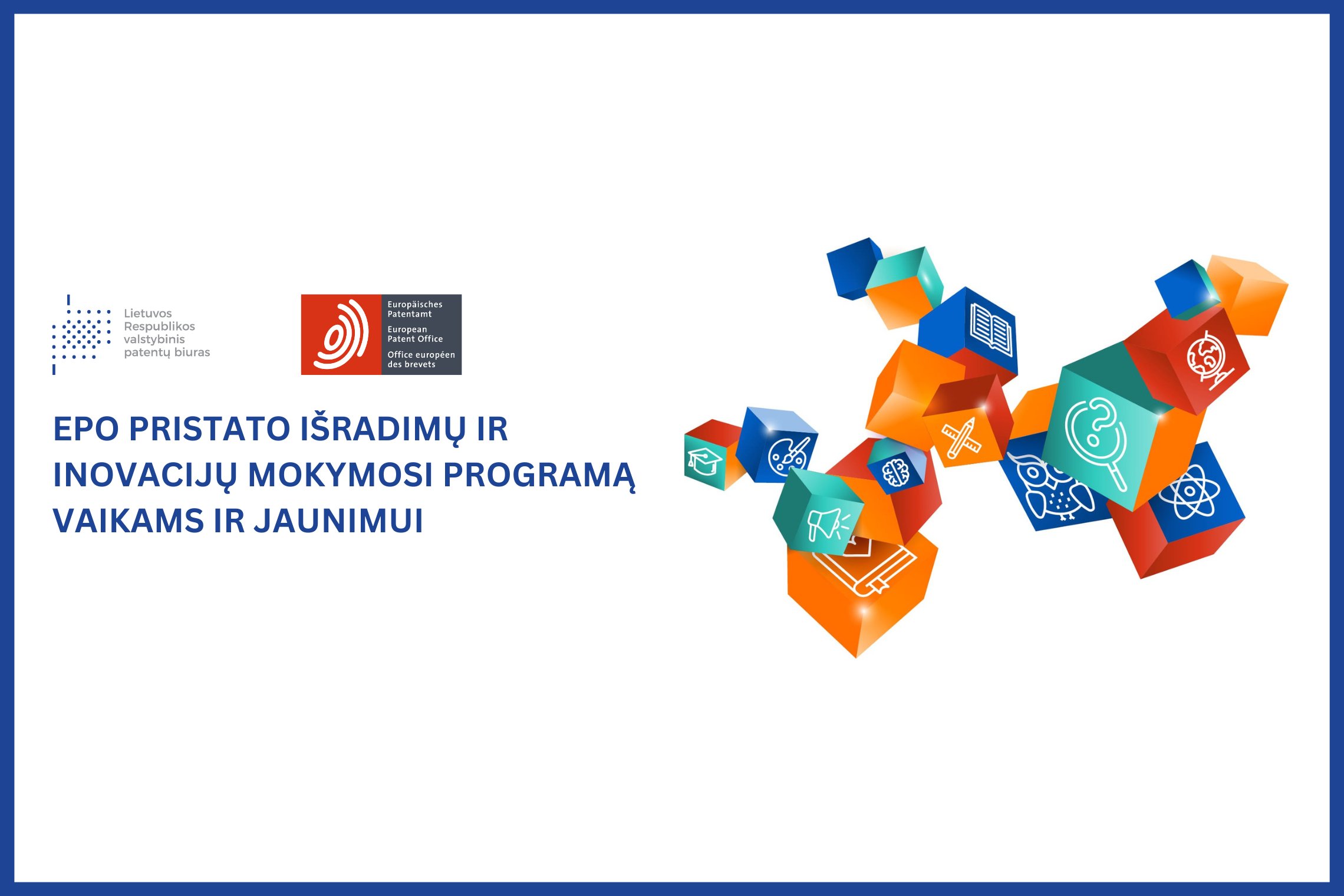 EPO pristato vaikams ir jaunimui skirtą mokymosi programą apie išradimus ir inovacijas
