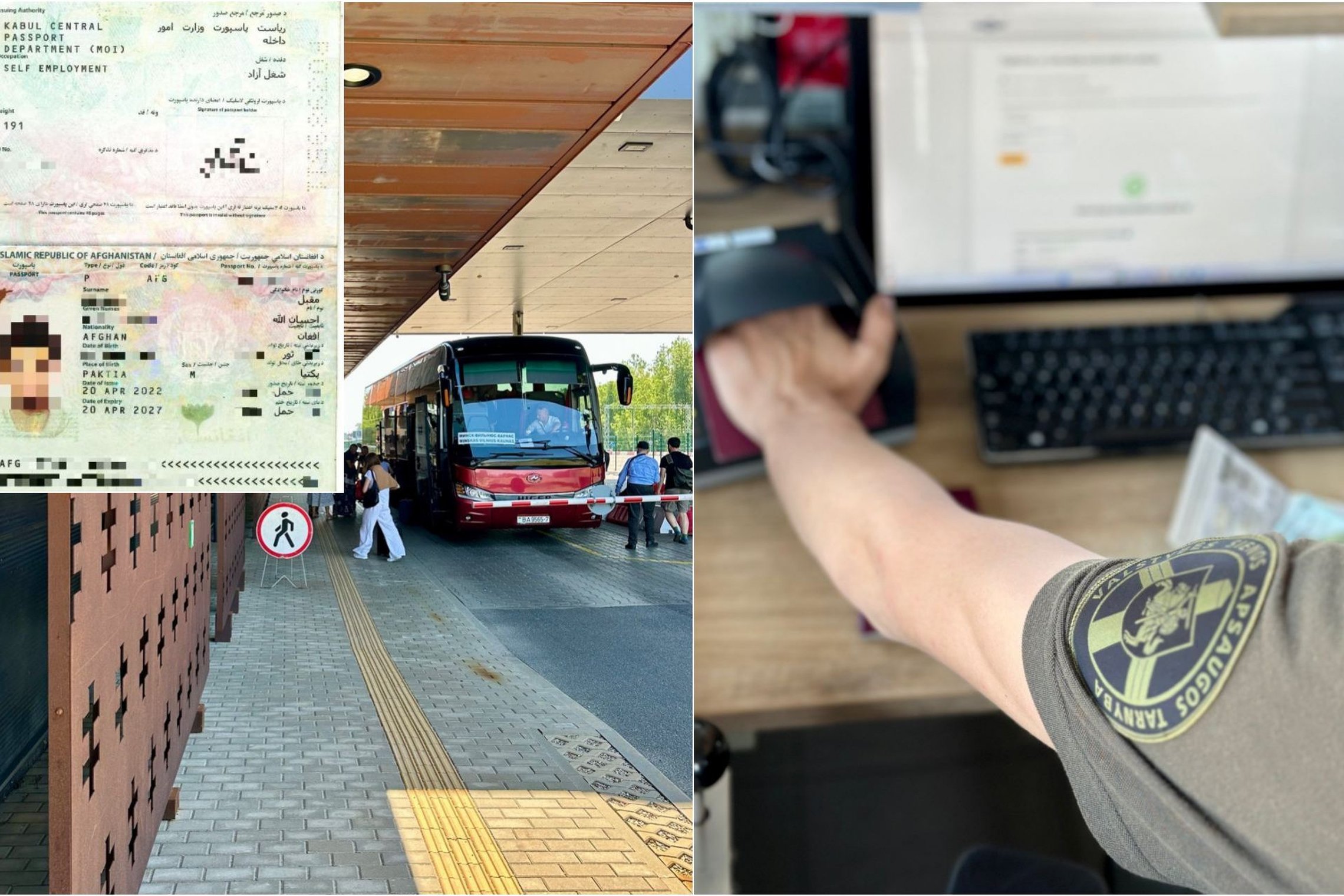 Į Baltarusiją važiavęs Afganistano pilietis pasieniečiams pateikė padirbtą savo šalies pasą (foto)